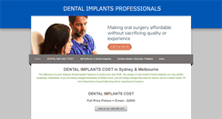Desktop Screenshot of dentalimplantscost.com.au