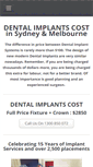Mobile Screenshot of dentalimplantscost.com.au